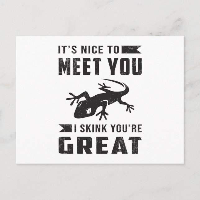 Reptile Gecko Lizard Reptiles Lover Funny Gift Postcard (Front)