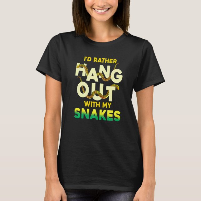 Reptile Keeper Animal  Snake  Pet  Snake T-Shirt (Front)