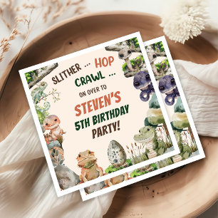 Reptile Kids Birthday Party Napkin