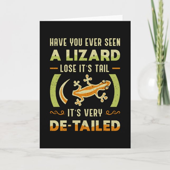 Reptile Lizard Gecko Animal Reptiles Funny Gift Card (Front)