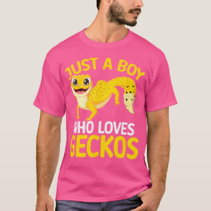 Reptile Lizard Just A Boy Who Loves Leopard Geckos T-Shirt