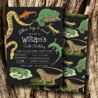 Reptile, Lizards & Amphibians Kids Birthday