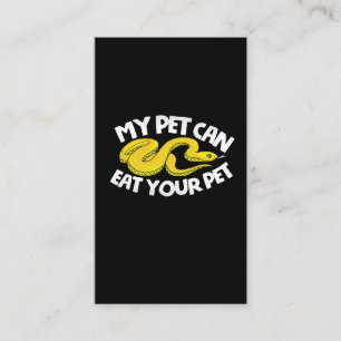 Reptile Lover Ball Python Yellow Rat Corn Snake Business Card