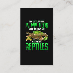 Reptile lover Gifts snake frog and turtle owner Business Card