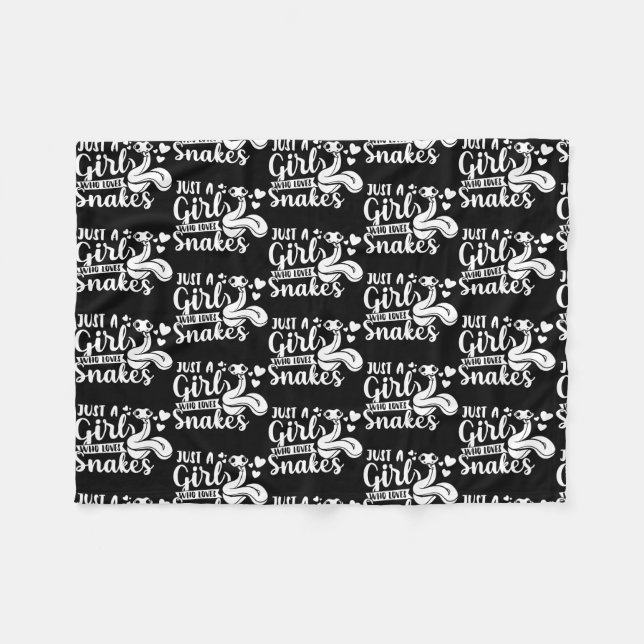 Reptile Lover Just A Girl Who Loves Snakes  Fleece Blanket (Front (Horizontal))