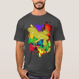 Reptile Lover Pet Lizard Owner Colorful Iguana T-Shirt