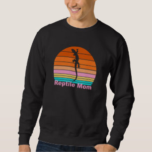 Reptile Mom Lizard Iguana Bearded Dragon Retro Sun Sweatshirt