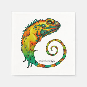 Reptile Napkins for a Birthday Party