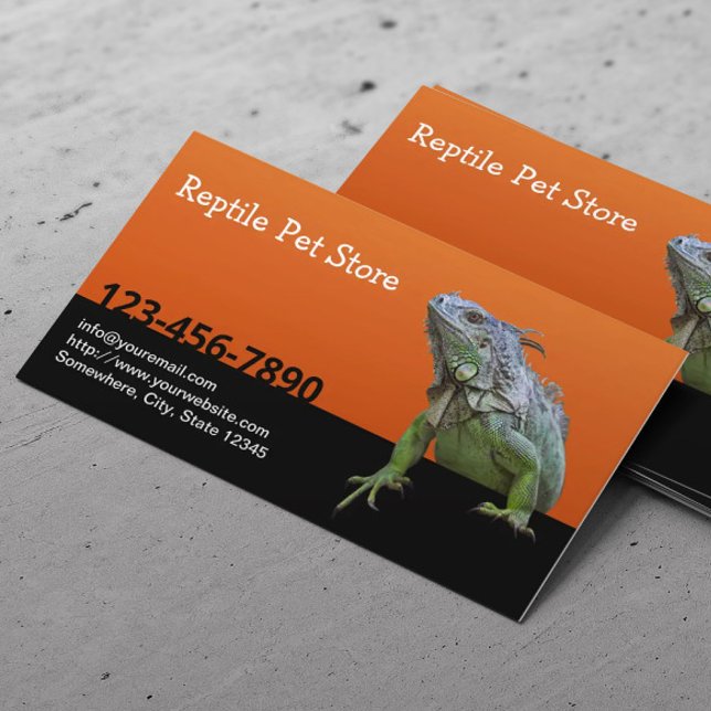Reptile Pet Store Iguana Lizard Business Card (Creator Uploaded)