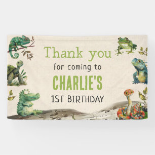 Reptile Show Birthday Party Banner