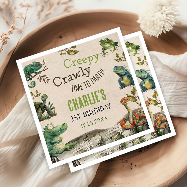 Reptile Show Birthday Party Napkin (Creator Uploaded)