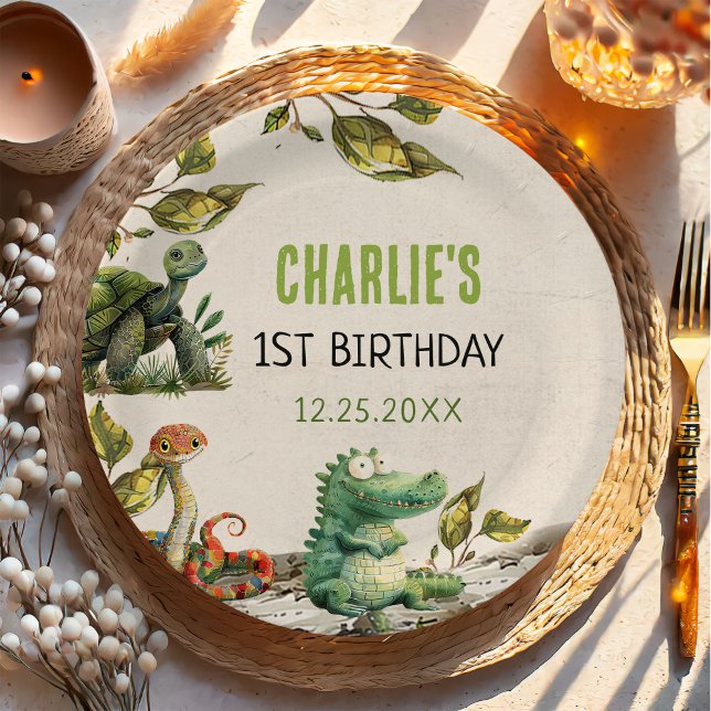 Reptile Show Birthday Party Paper Plate (Creator Uploaded)