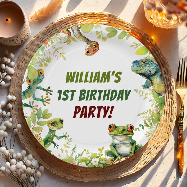Reptile Show Birthday Party Paper Plate (Creator Uploaded)