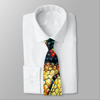 Reptile skin with very orangish and dark spots? tie