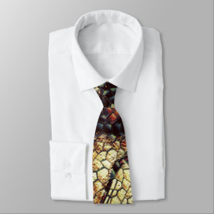 Reptile skin with yellowish and dark spots? throw tie