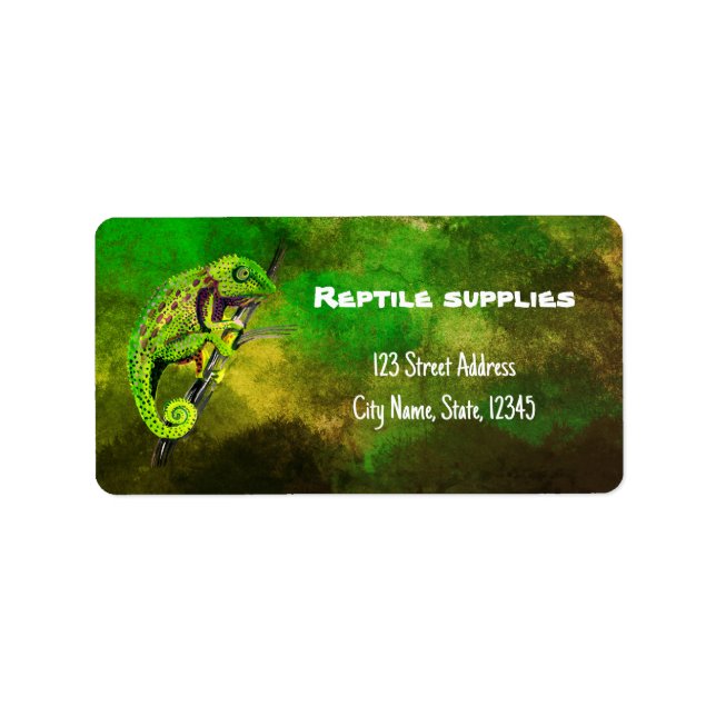 Reptile supplies shop ADDRESS Label (Front)