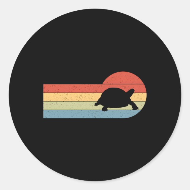 Reptile Turtle Tortoise Fan Classic Round Sticker (Front)