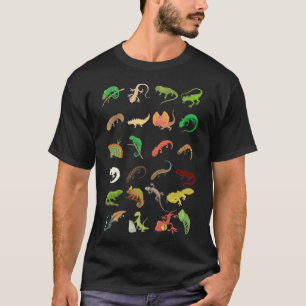 Reptile Types Cute Gecko Lizard T-Shirt