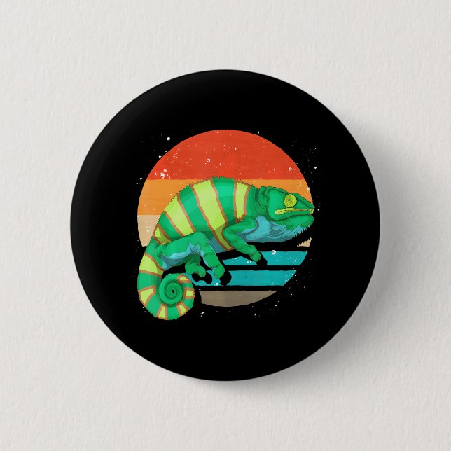 Reptile Wildlife Tropical Animal Lizard Chameleon 6 Cm Round Badge (Front)