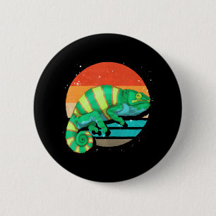 Reptile Wildlife Tropical Animal Lizard Chameleon 6 Cm Round Badge