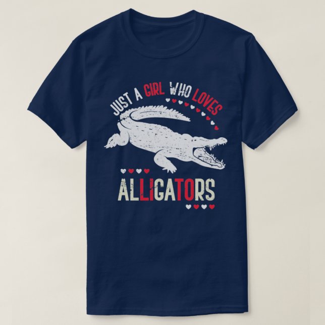 Reptile Zoo Keeper Girl Alligator T-Shirt (Design Front)