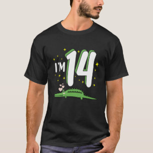 Reptiles 14th Birthday Crocodile Reptile Owner Gra T-Shirt