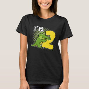 Reptiles 2nd Birthday Crocodile Reptile Owner Gra T-Shirt
