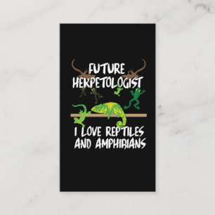 Reptiles and amphibians gift lizard business card