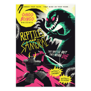 Reptiles and samurai art print