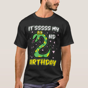 Reptiles It's 2nd Birthday Snakes Reptile Graphic T-Shirt