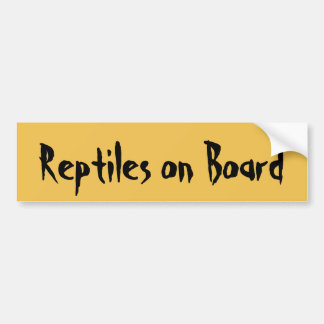 Reptiles on Board Bumper Sticker