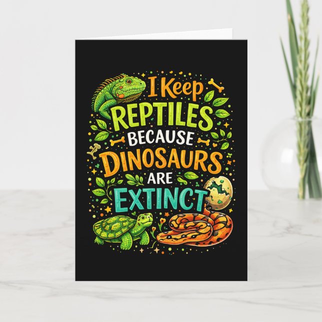 Reptiles Rule Holiday Card (Front)