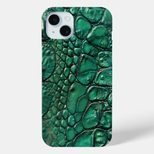 Reptilian Chic Emerald Design iPhone 15 Mini Case