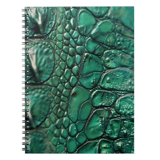 Reptilian Chic Emerald Design Notebook (Front)