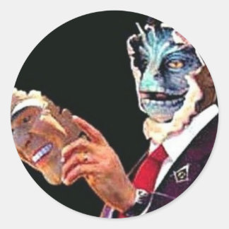 reptilian classic round sticker