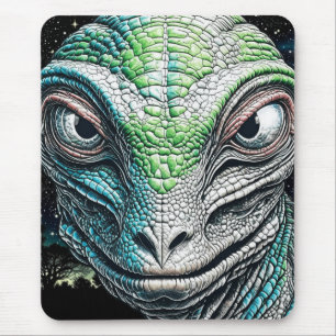 Reptilian Lizard Man Alien Extraterrestrial Being  Mouse Mat