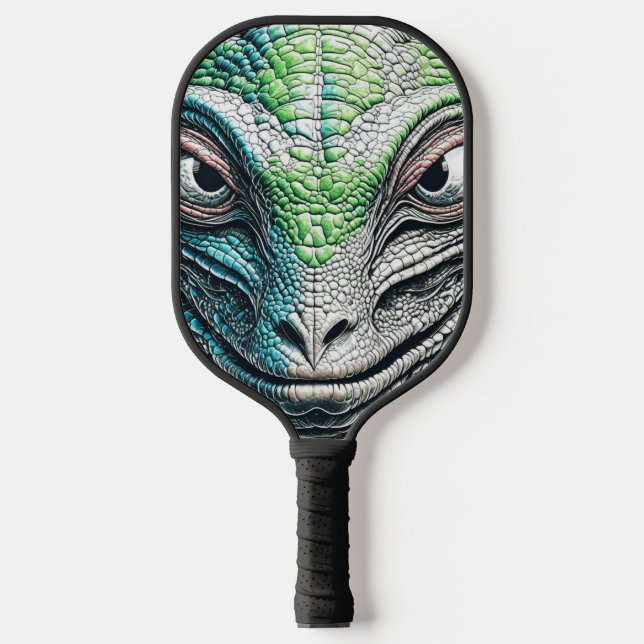 Reptilian Lizard Man Alien Extraterrestrial Being  Pickleball Paddle (Front)