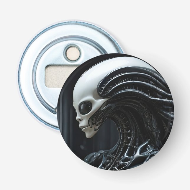 Reptillian Alien Profile Bottle Opener (Front)