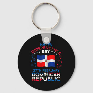 Republic 180th Independence Day Dominican Flag Key Ring