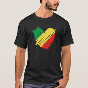 Republic Congo Flag I love Congo in my DNA  Congol T-Shirt