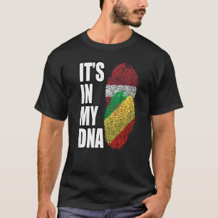 Republic Congolese And Latvian Mix DNA Heritage Fl T-Shirt