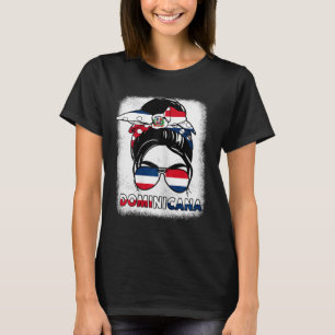 Republic Girl Independence Day Dominicana Flag T-Shirt