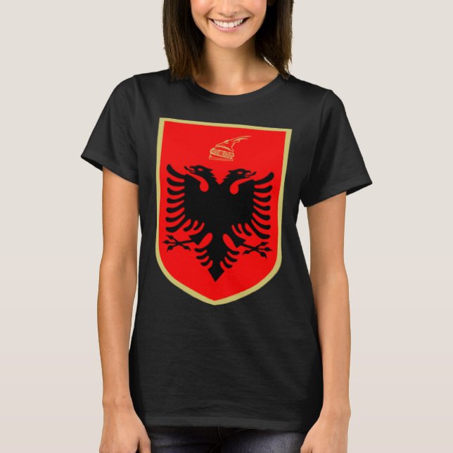 Republic of Albania Souvenir Two Headed Eagle of S T-Shirt (Front)