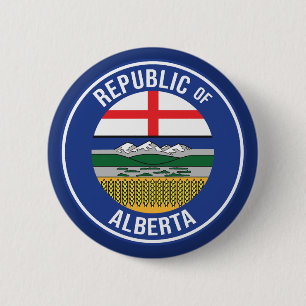 Republic of Alberta WEXIT 6 Cm Round Badge