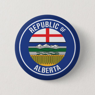 Republic of Alberta WEXIT 6 Cm Round Badge