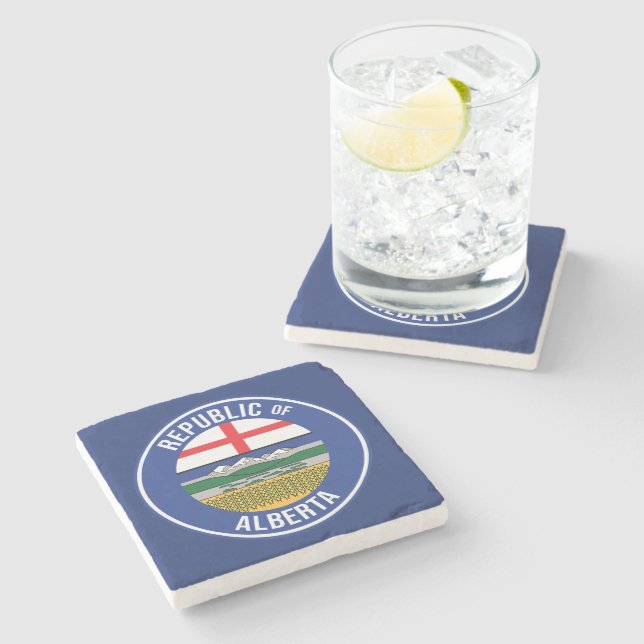 Republic of Alberta WEXIT Stone Coaster (Side)