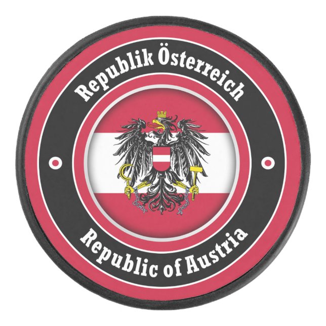 Republic of Austria Hockey Puck (Front)