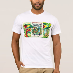 Republic Of Guyana 60th Independence Anniversary T-Shirt
