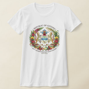 Republic of Guyana 60th Independence Anniversary T-Shirt