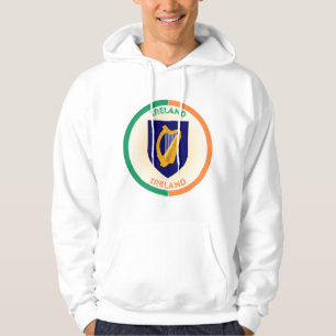 Republic of Ireland Coat of Arms Circle Shape Hoodie